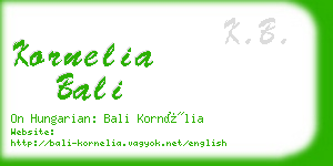 kornelia bali business card